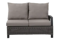 SIENA GARDEN Corido Gartenlounge, charcoal, Alu/Gardino®-Geflecht, 6 Personen, Loungetisch 140x85cm