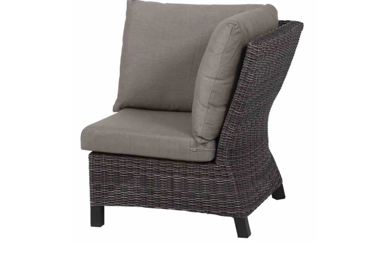 SIENA GARDEN Corido Gartenlounge, charcoal, Alu/Gardino®-Geflecht, 6 Personen, Loungetisch 140x85cm