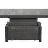 SIENA GARDEN Corido Lifttisch, charcoal, Alu/Gardino®-Geflecht, 160 x 90 cm, höhenverstellbar