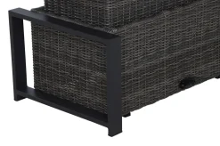 SIENA GARDEN Corido Lifttisch, charcoal, Alu/Gardino®-Geflecht, 160 x 90 cm, höhenverstellbar
