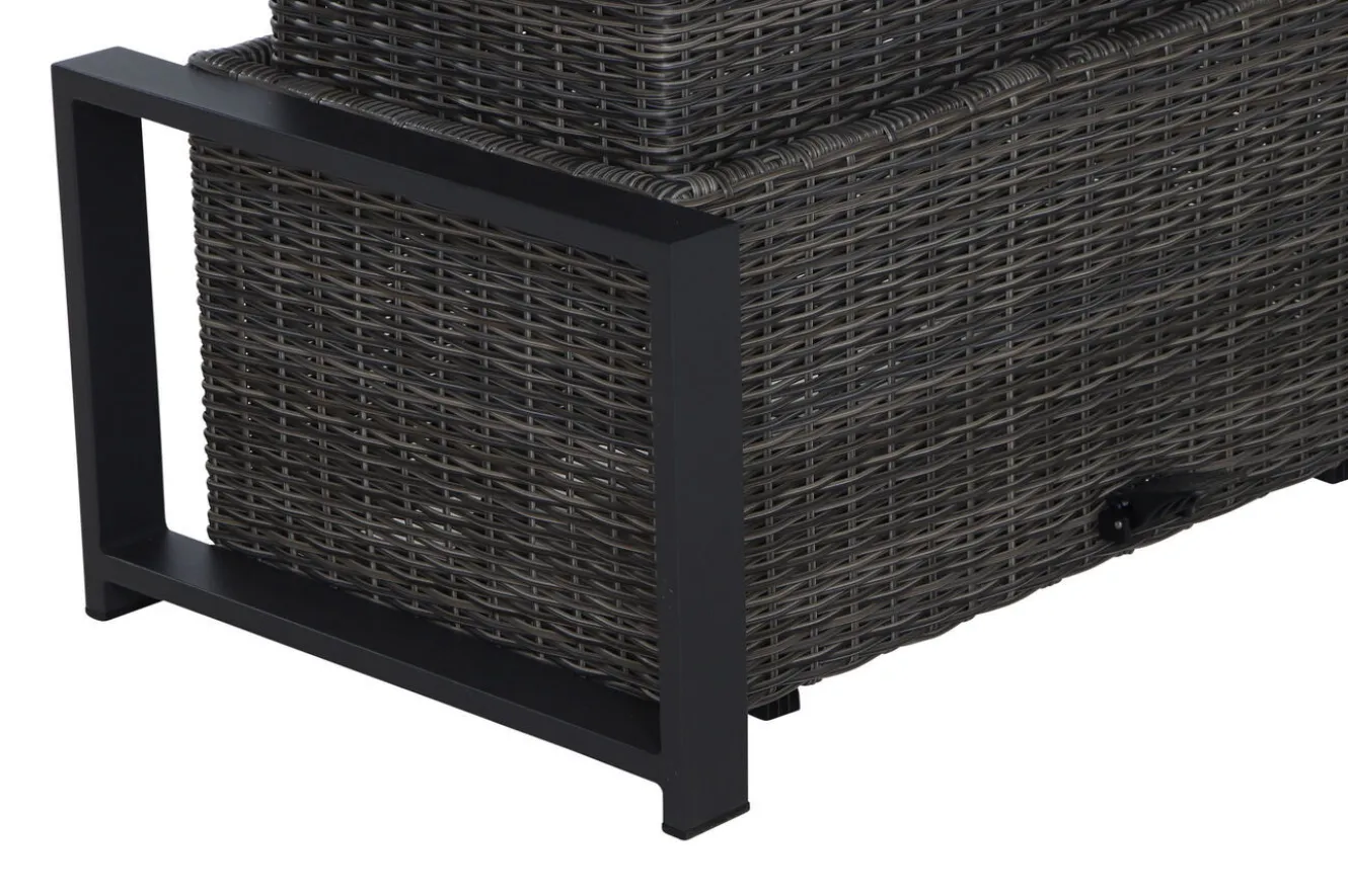 SIENA GARDEN Corido Lifttisch, charcoal, Alu/Gardino®-Geflecht, 160 x 90 cm, höhenverstellbar