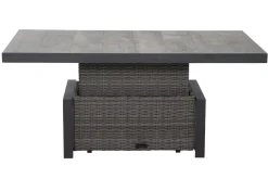 SIENA GARDEN Corido Lifttisch, charcoal, Alu/Gardino®-Geflecht, 160 x 90 cm, höhenverstellbar