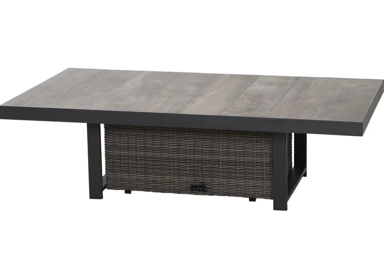 SIENA GARDEN Corido Lifttisch, charcoal, Alu/Gardino®-Geflecht, 160 x 90 cm, höhenverstellbar