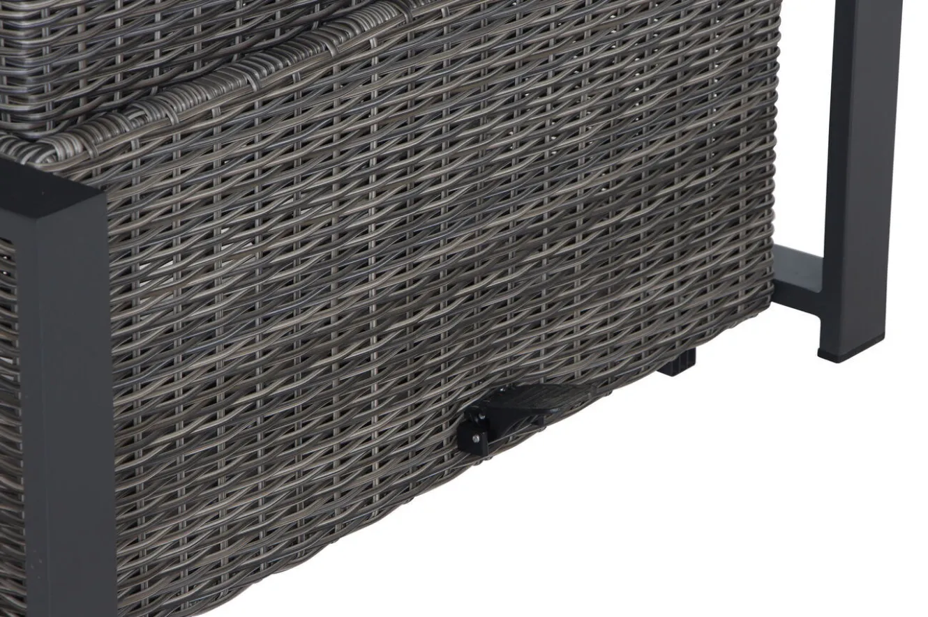 SIENA GARDEN Corido Lifttisch, charcoal, Alu/Gardino®-Geflecht, 160 x 90 cm, höhenverstellbar