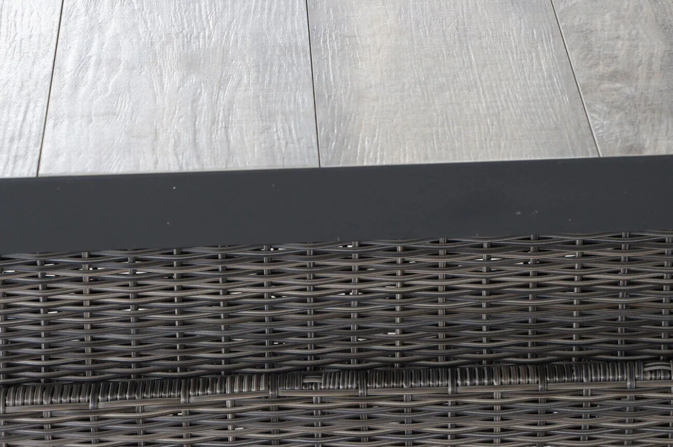 SIENA GARDEN Corido Lifttisch, charcoal, Alu/Gardino®-Geflecht, 160 x 90 cm, höhenverstellbar