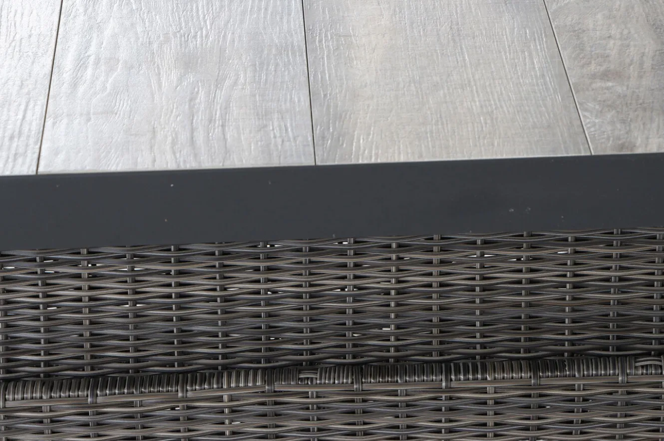 SIENA GARDEN Corido Lifttisch, charcoal, Alu/Gardino®-Geflecht, 160 x 90 cm, höhenverstellbar