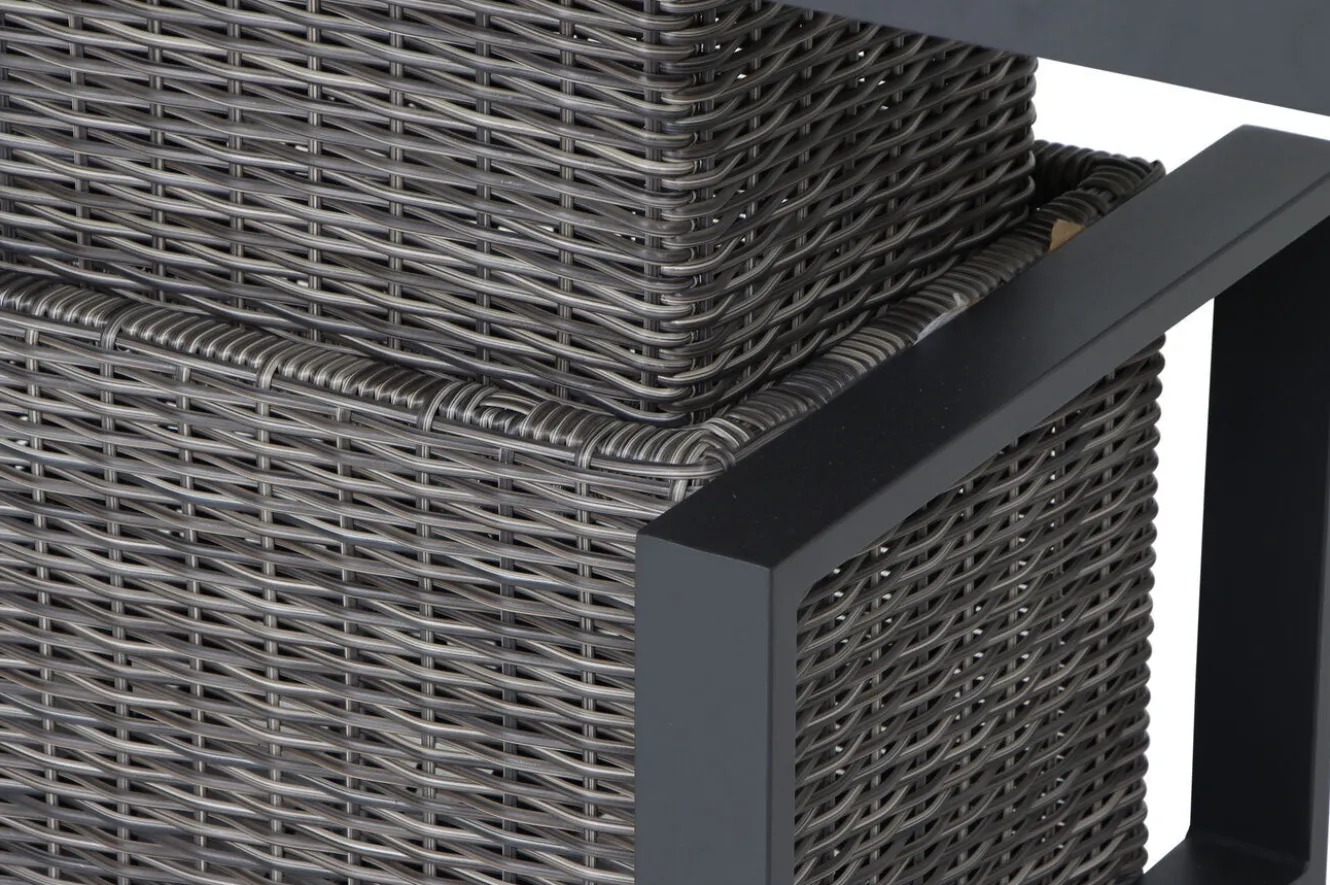 SIENA GARDEN Corido Lifttisch, charcoal, Alu/Gardino®-Geflecht, 130 x 75 cm, höhenverstellbar