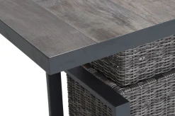 SIENA GARDEN Corido Lifttisch, charcoal, Alu/Gardino®-Geflecht, 130 x 75 cm, höhenverstellbar