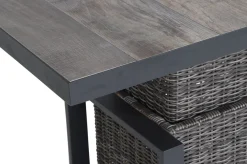 SIENA GARDEN Corido Lifttisch, charcoal, Alu/Gardino®-Geflecht, 130 x 75 cm, höhenverstellbar