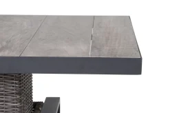 SIENA GARDEN Corido Lifttisch, charcoal, Alu/Gardino®-Geflecht, 130 x 75 cm, höhenverstellbar