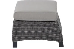 SIENA GARDEN Corido Loungehocker, charcoal, Alu / Gardino®-Geflecht, 60x57x42 cm