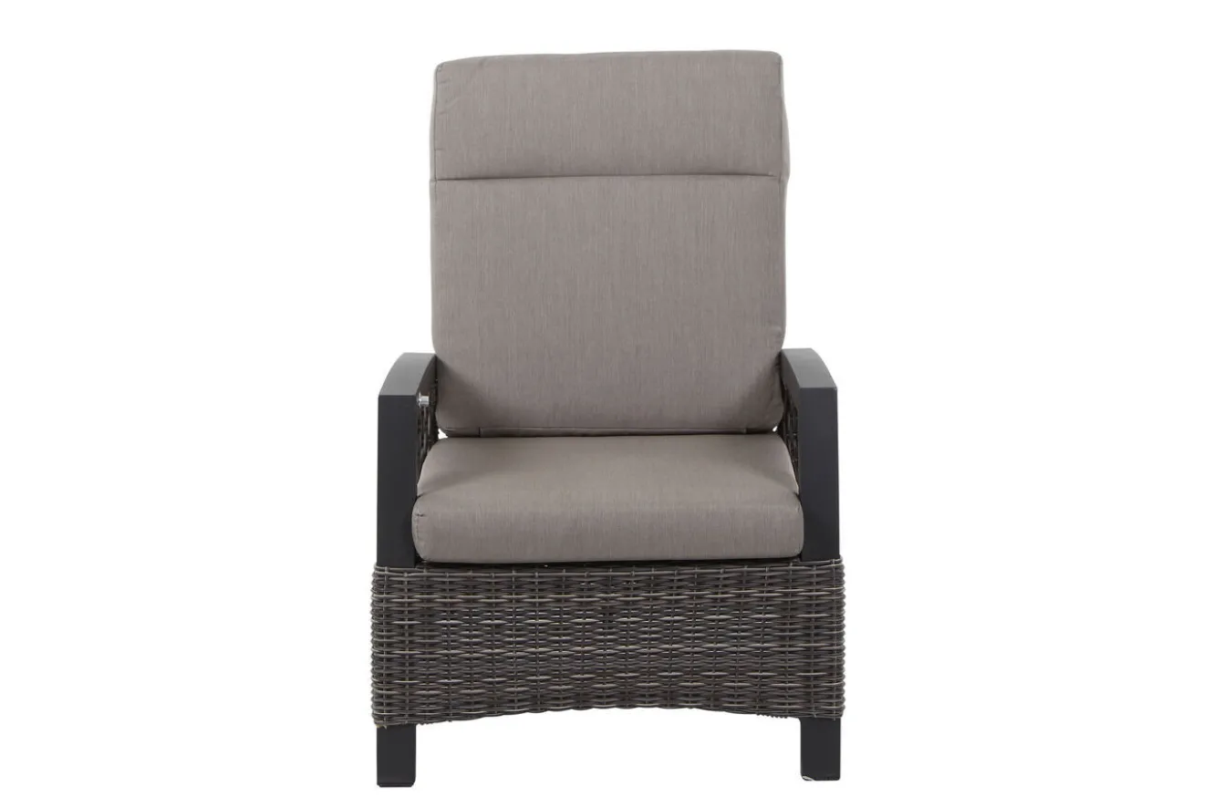 SIENA GARDEN Corido Loungesessel, charcoal, Alu / Gardino®-Geflecht, 73x87x103 cm