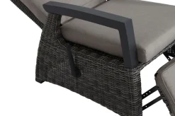 SIENA GARDEN Corido Relaxsessel, charcoal, Alu / Gardino®-Geflecht, 73x87x103 cm, verstellbar