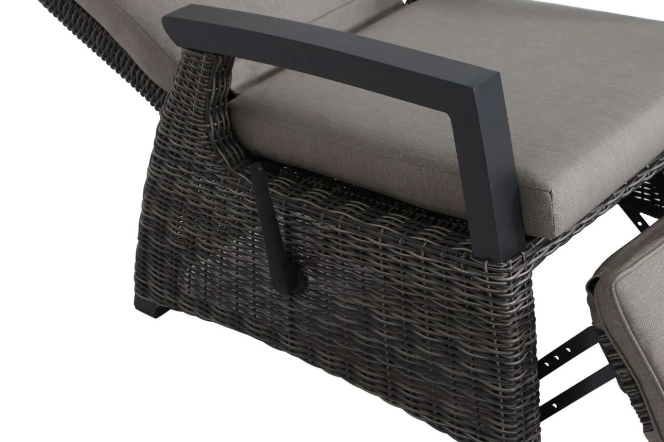 SIENA GARDEN Corido Relaxsessel, charcoal, Alu / Gardino®-Geflecht, 73x87x103 cm, verstellbar