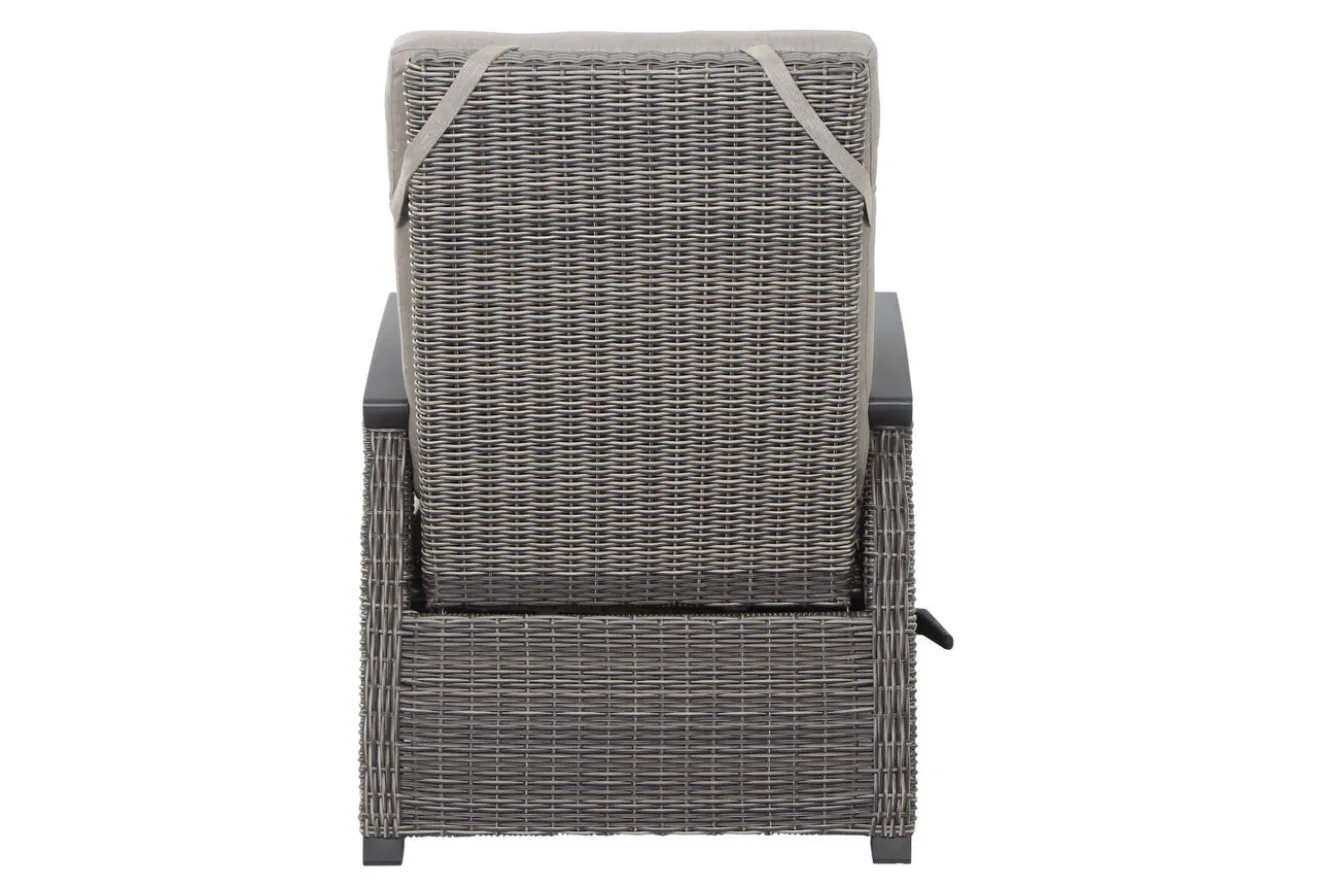 SIENA GARDEN Corido Relaxsessel, charcoal, Alu / Gardino®-Geflecht, 73x87x103 cm, verstellbar