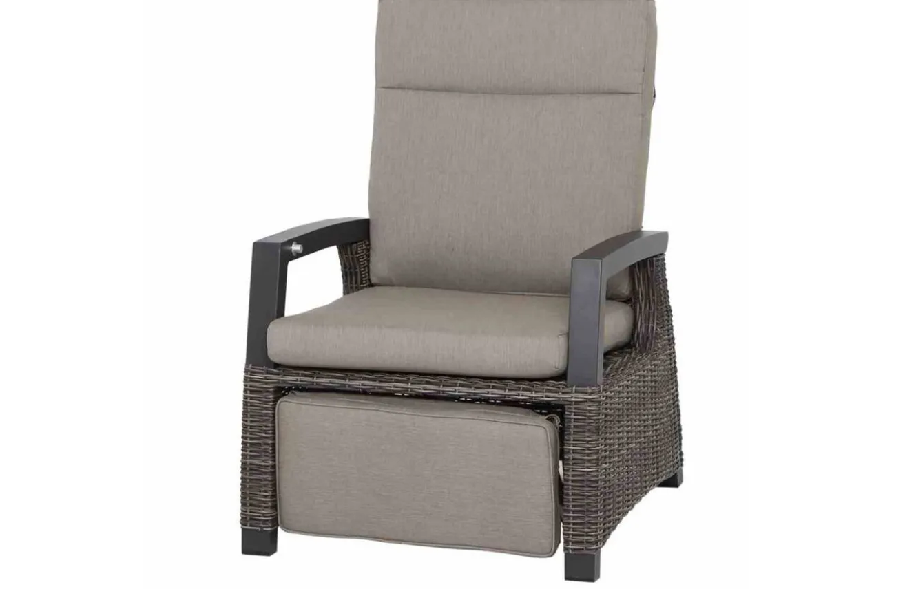 SIENA GARDEN Corido Relaxsessel, charcoal, Alu / Gardino®-Geflecht, 73x87x103 cm, verstellbar