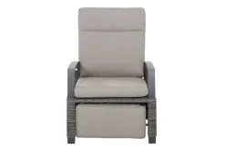 SIENA GARDEN Corido Relaxsessel, charcoal, Alu / Gardino®-Geflecht, 73x87x103 cm, verstellbar