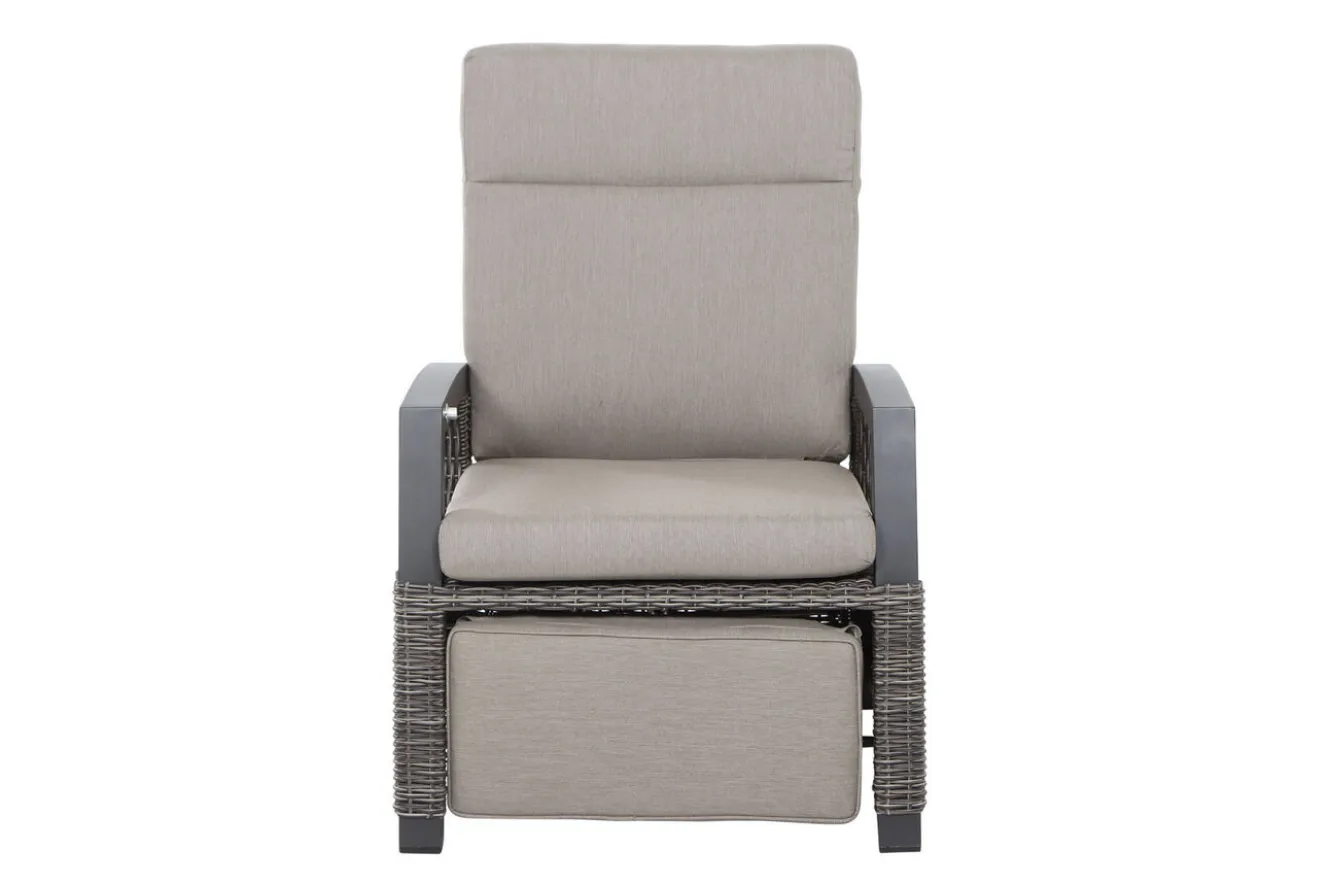 SIENA GARDEN Corido Relaxsessel, charcoal, Alu / Gardino®-Geflecht, 73x87x103 cm, verstellbar