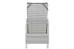 SIENA GARDEN Corido/Sincro Garten-Essgruppe, ice grey/weiß grau, Alu/Gardino®-Geflecht/Keramik, Ausziehtisch 200/260x100 cm, 8 Dining Move Sessel