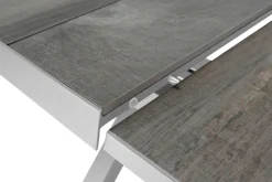 SIENA GARDEN Corido/Sincro Garten-Essgruppe, ice grey/weiß grau, Alu/Gardino®-Geflecht/Keramik, Ausziehtisch 200/260x100 cm, 8 Dining Move Sessel