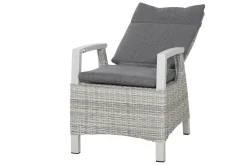 SIENA GARDEN Corido/Sincro Garten-Essgruppe, ice grey/weiß grau, Alu/Gardino®-Geflecht/Keramik, Ausziehtisch 200/260x100 cm, 8 Dining Move Sessel