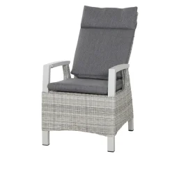 SIENA GARDEN Corido/Sincro Garten-Essgruppe, ice grey/weiß grau, Alu/Gardino®-Geflecht/Keramik, Ausziehtisch 200/260x100 cm, 8 Dining Move Sessel