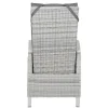 SIENA GARDEN Corido/Sincro Garten-Essgruppe, ice grey/weiß grau, Alu/Gardino®-Geflecht/Keramik, Ausziehtisch 200/260x100 cm, 4 Dining Move Sessel