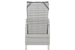 SIENA GARDEN Corido/Sincro Garten-Essgruppe, ice grey/weiß grau, Alu/Gardino®-Geflecht/Keramik, Ausziehtisch 200/260x100 cm, 4 Dining Move Sessel