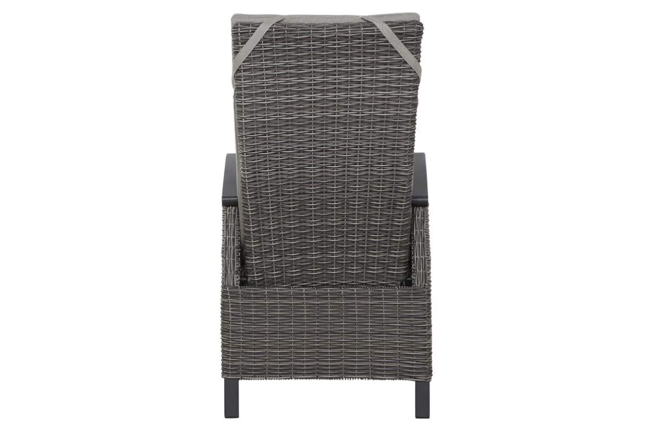 SIENA GARDEN Corido / Sincro Garten-Essgruppe, charcoal, Alu / Gardino®-Geflecht, 6 Diningsessel, Ausziehtisch 200/260 x 100 cm