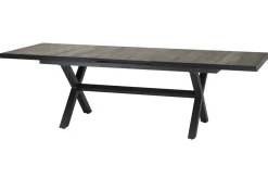 SIENA GARDEN Corido / Sincro Garten-Essgruppe, charcoal, Alu / Gardino®-Geflecht, 8 Diningsessel, Ausziehtisch 200/260 x 100 cm