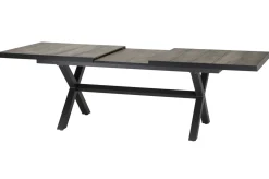 SIENA GARDEN Corido / Sincro Garten-Essgruppe, charcoal, Alu / Gardino®-Geflecht, 8 Diningsessel, Ausziehtisch 200/260 x 100 cm