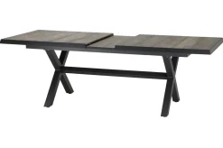 SIENA GARDEN Corido / Sincro Garten-Essgruppe, charcoal, Alu / Gardino®-Geflecht, 8 Diningsessel, Ausziehtisch 200/260 x 100 cm