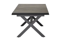 SIENA GARDEN Corido / Sincro Garten-Essgruppe, charcoal, Alu / Gardino®-Geflecht, 8 Diningsessel, Ausziehtisch 200/260 x 100 cm