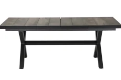 SIENA GARDEN Corido / Sincro Garten-Essgruppe, charcoal, Alu / Gardino®-Geflecht, 4 Diningsessel, Ausziehtisch 200/260x 100 cm