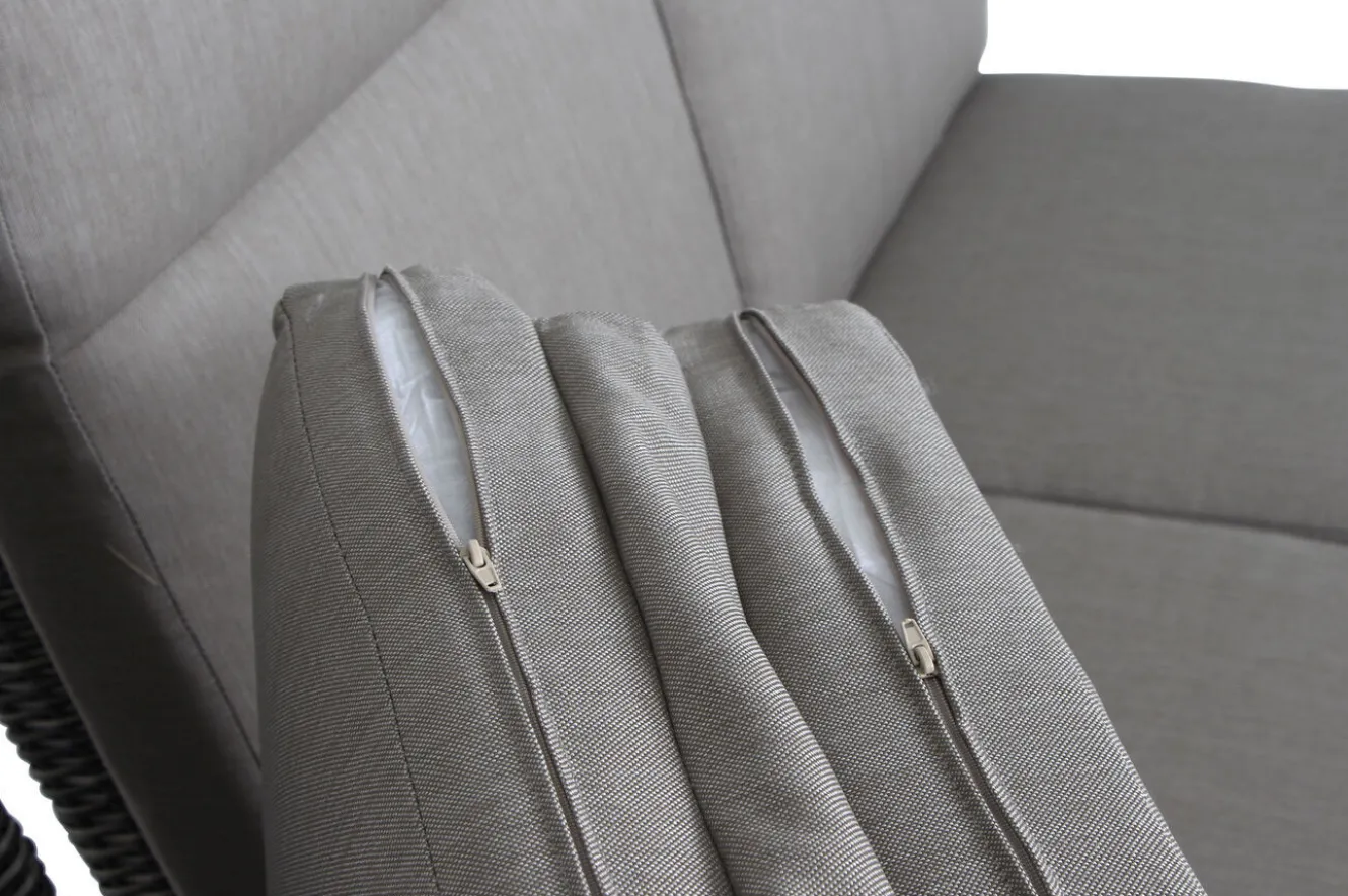 SIENA GARDEN Corido 3-Sitzer Sofa, charcoal, Alu / Gardino®-Geflecht, 206x87x103 cm, verstellb. Rückenlehnen