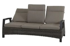 SIENA GARDEN Corido 3-Sitzer Sofa, charcoal, Alu / Gardino®-Geflecht, 206x87x103 cm, verstellb. Rückenlehnen