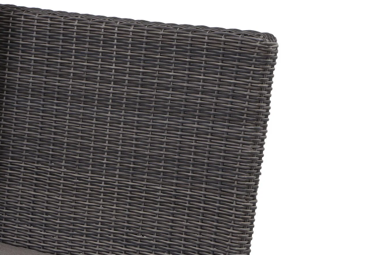 SIENA GARDEN Corido 2-Sitzer Sofa, charcoal, Alu / Gardino®-Geflecht, 136x83x88 cm, Armlehne rechts