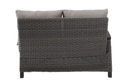 SIENA GARDEN Corido 2-Sitzer Sofa, charcoal, Alu / Gardino®-Geflecht, 136x83x88 cm, Armlehne rechts
