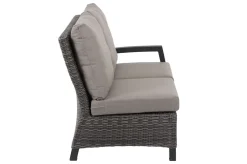 SIENA GARDEN Corido 2-Sitzer Sofa, charcoal, Alu / Gardino®-Geflecht, 136x83x88 cm, Armlehne links