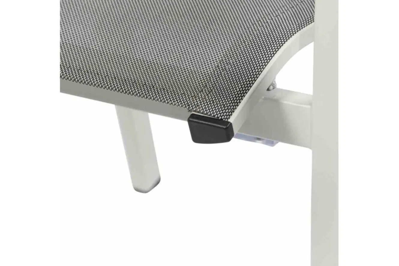 SIENA GARDEN Dining Sessel Velia, Aluminium/Ranotex, matt weiß-grau