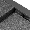 SIENA GARDEN Garten-Essgruppe, anthrazit matt, Alu/Spraystone/Ranotex, Tisch 160/260 x 100 cm, inkl. 6 Stapelsessel