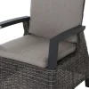 SIENA GARDEN Garten-Essgruppe, anthrazit/grau, Alu/Polyrattan, Ausziehtisch 180/240 x 100 cm, inkl. 6 Diningsessel