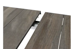 SIENA GARDEN Garten-Essgruppe, anthrazit/beige, Alu/Keramik/Rope-Geflecht, Tisch 200/265 x 100 cm, 6 Diningsessel