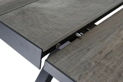 SIENA GARDEN Garten-Essgruppe, anthrazit/beige, Alu/Keramik/Rope-Geflecht, Tisch 200/265 x 100 cm, 6 Diningsessel