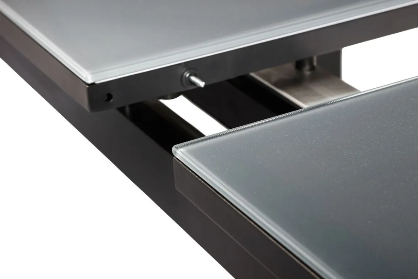 SIENA GARDEN Garten-Essgruppe, anthrazit matt/grau, Alu/Glas/Textilfaser, 180/240 x 100 cm, ausziehbar, stapelbar