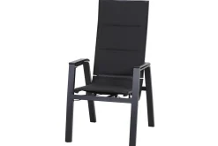 SIENA GARDEN Garten-Essgruppe, anthrazit/grau, Alu/Glas/Textilene, 180/240 x 100 cm, ausziehbar, stapelbar