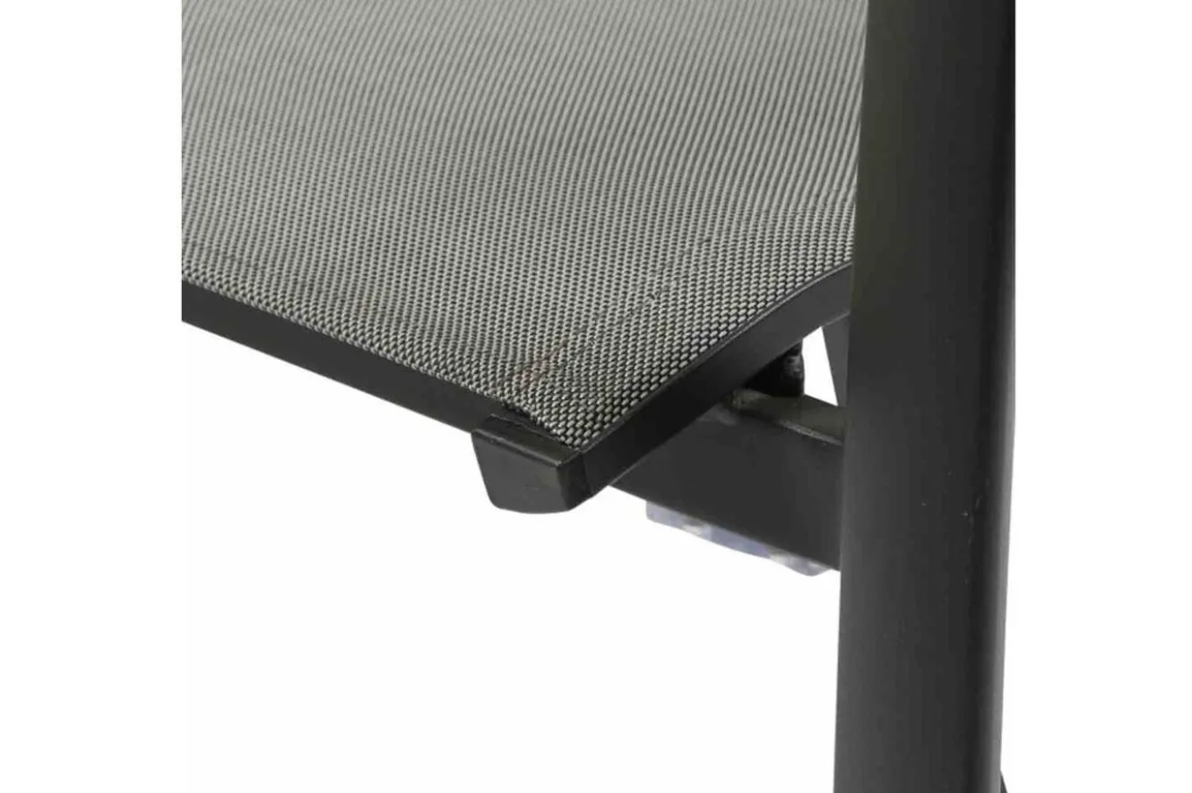 SIENA GARDEN Garten-Essgruppe, schwarz/anthrazit, Aluminium/Polyrattan/Steinimitat, 200/260 x 100 cm, ausziehbar, 6 Diningsessel
