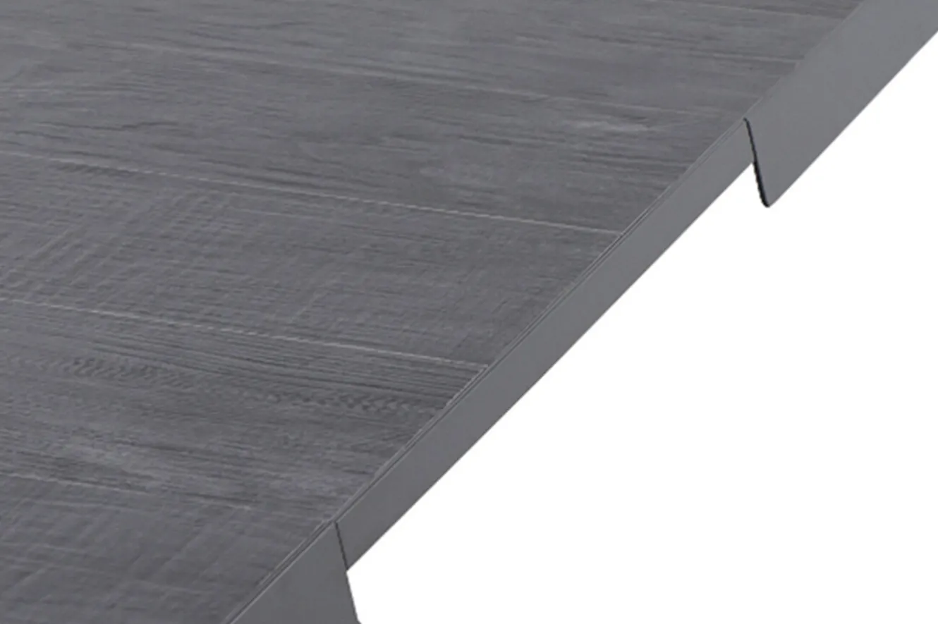 SIENA GARDEN Messina Garten-Essgruppe mit 8 Klappstühlen, anthrazit/grau, Alu/Textilene, Ausziehbarer Tisch mit Keramikplatte 200/260 x 100 cm