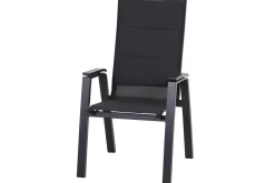 SIENA GARDEN Milano Sessel, anthrazit matt, Aluminium pulverbeschichtet/Ranotex, 59 x 69 x 105 cm, stapelbar