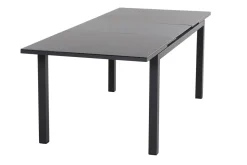 SIENA GARDEN Miros Ausziehtisch, anthrazit matt/dark concrete, Alu/Glas, 180/240 x 90 cm, Tischplatte mit Keramikpulver